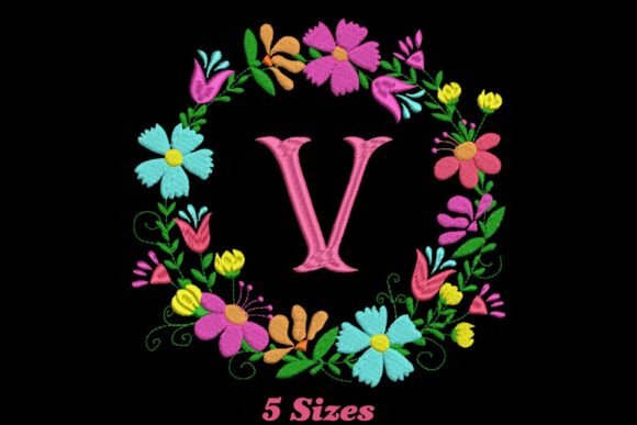 A Designer’s Review of the Flower Alphabet Letter V Embroidery