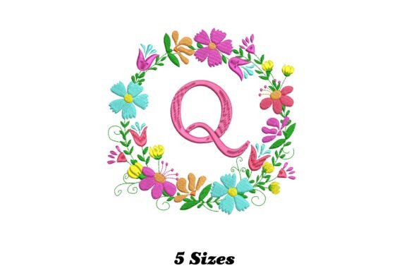 A Seasonal Review of the Flower Alphabet Letter Q Embroidery Design