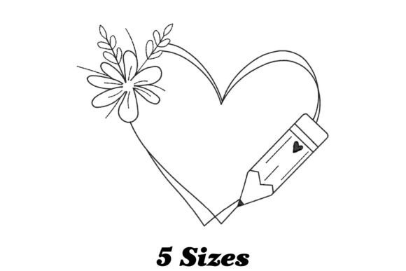 Embroidery Designer Review: Teacher Heart Frame Charm