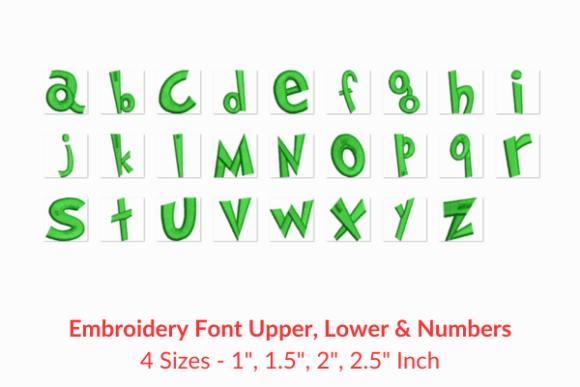Grinch Fonts Embroidery Design for Holiday Projects