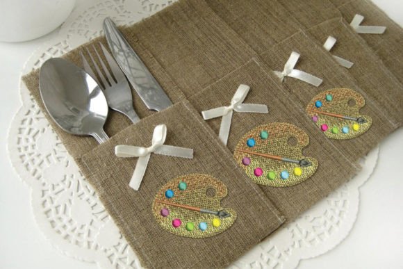Palette with Paints: An Artist's Dream Embroidery Design