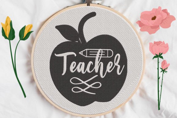 Teacher Sign in Apple: A Cozy Holiday Embroidery Review
