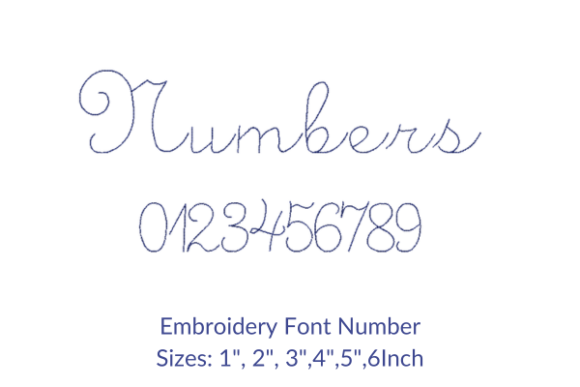 Typo Font Numbers: A Versatile Embroidery Font for Personalized Products